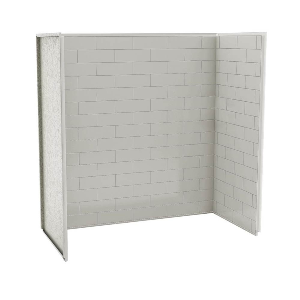 Utile 6032 Composite Direct-to-Stud Three-Piece Tub Wall Kit in Metro Soft Grey