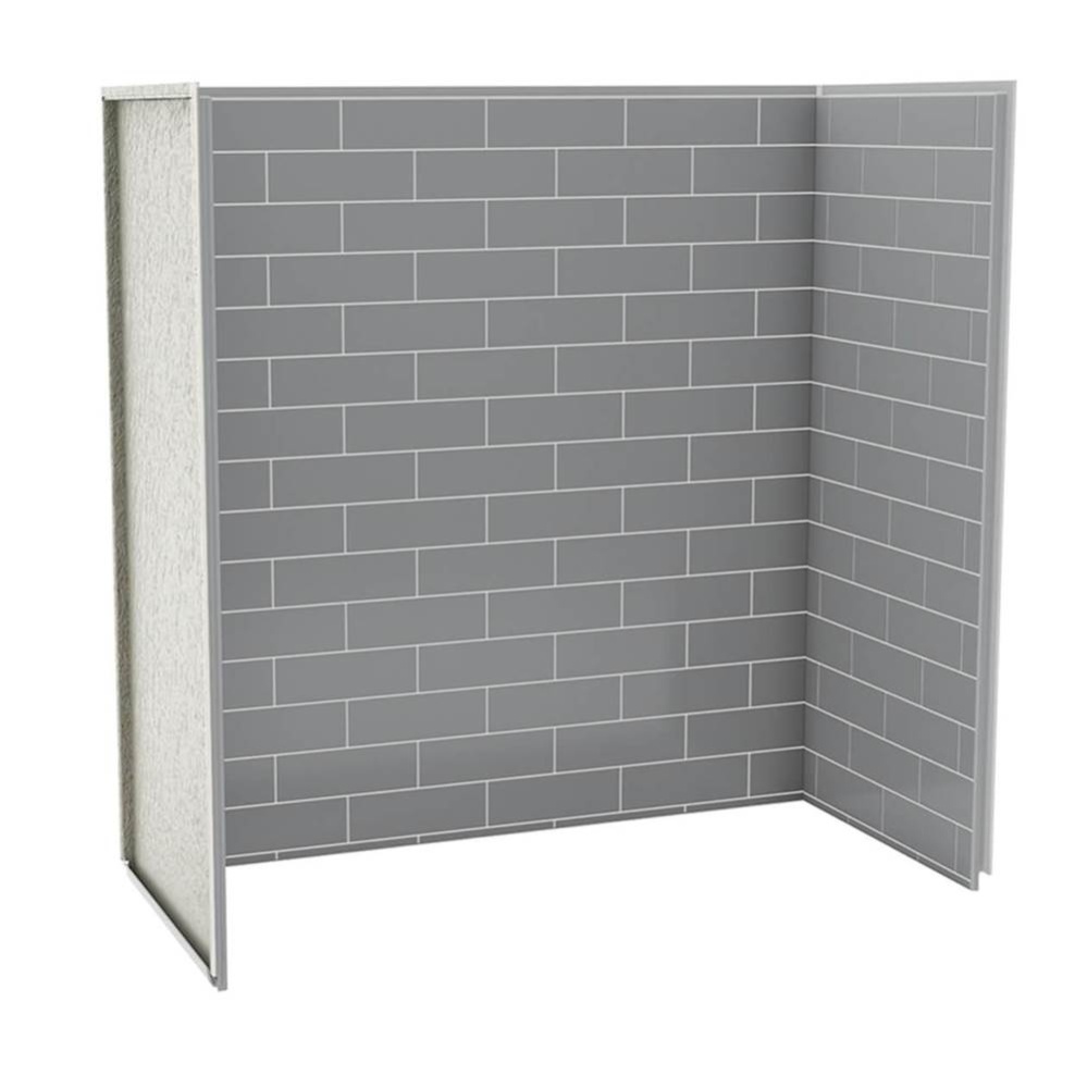 Utile 6030 Composite Direct-to-Stud Three-Piece Tub Wall Kit in Metro Ash Grey