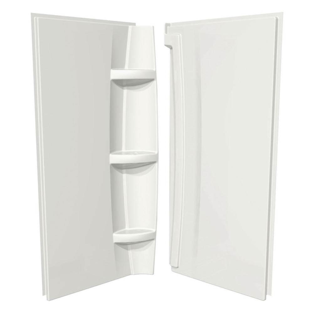 30 x 72 in. Acrylic Direct-to-Stud Two-Piece Wall Kit in White