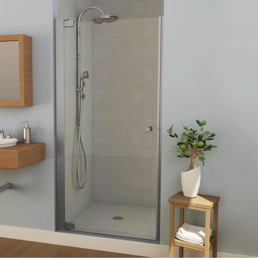 Insight 34 ½-36 ½ x 67 in. 6 mm Pivot Shower Door for Alcove Installation with Clear Gla