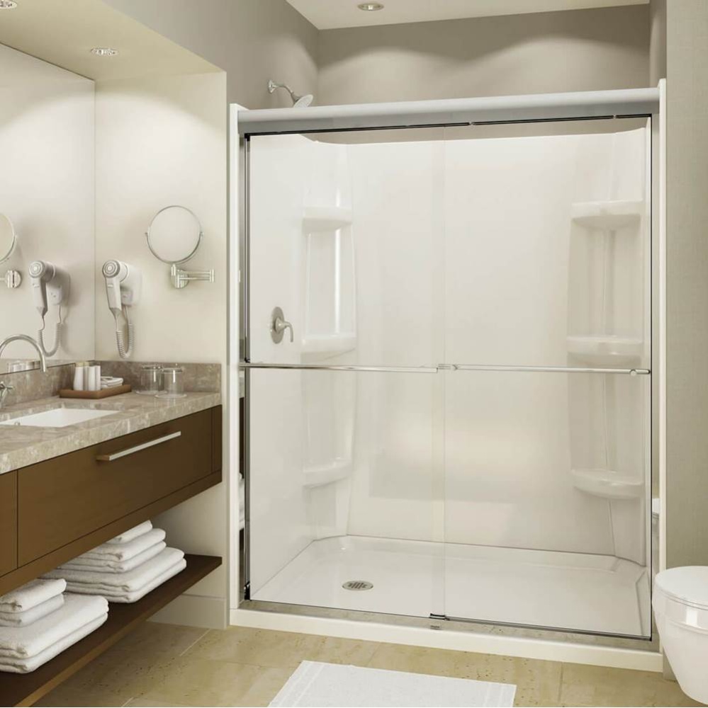 Rectangular Base 6030 3 in. Acrylic Alcove Shower Base with Right-Hand Drain in White