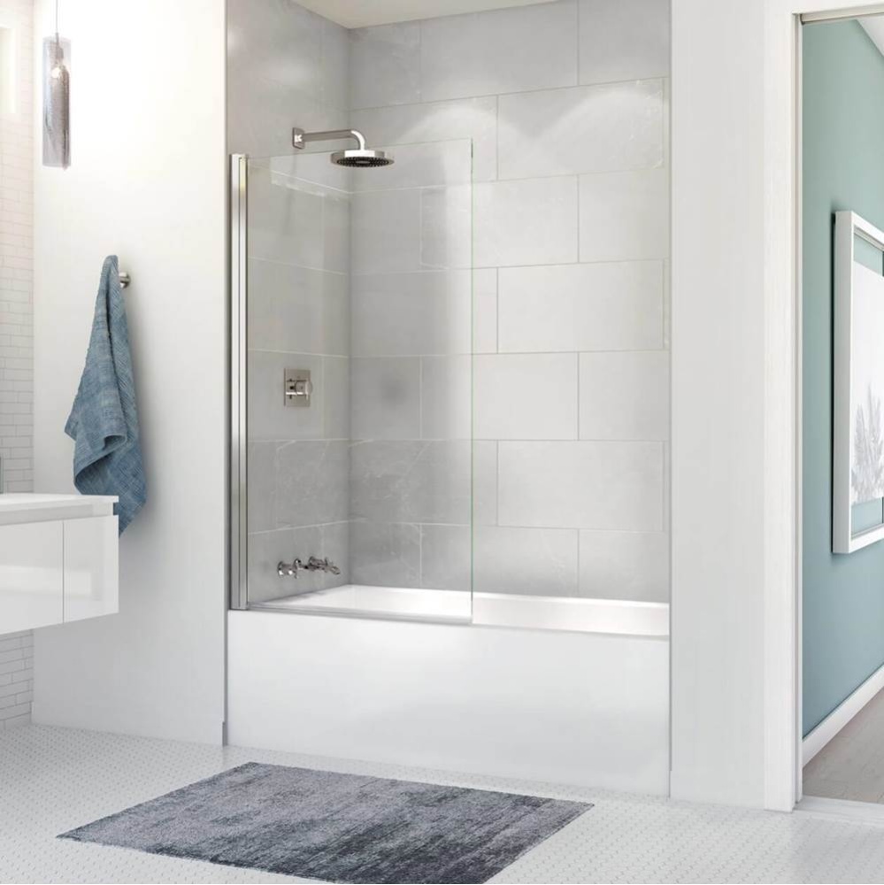 Rubix Access 6030 AFR Acrylic Alcove Right-Hand Drain Bathtub in White