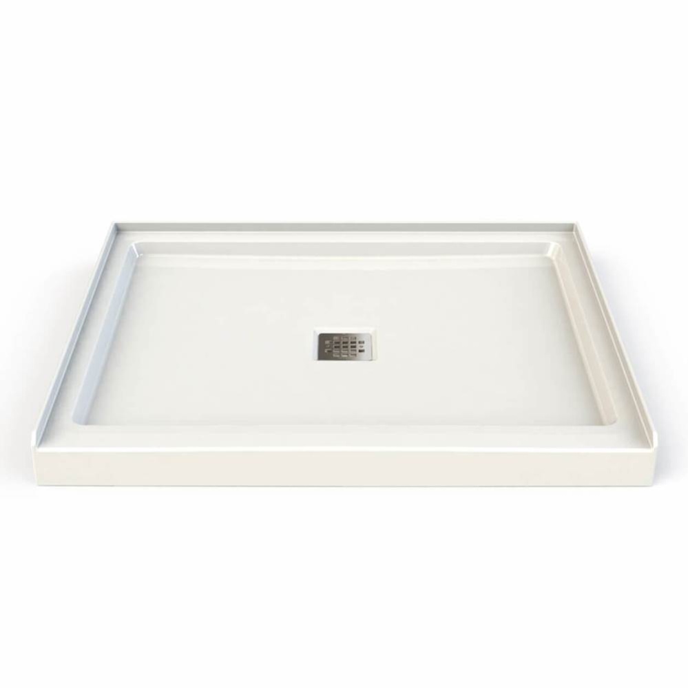 Rectangular Base 4234 Acrylic Alcove or Corner Shower Base with Center Drain in White