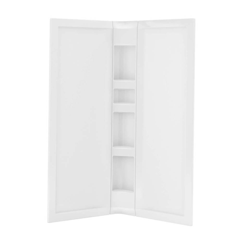 40 x 40 in. Acrylic Three-Piece Corner Shower Wall Kit in White
