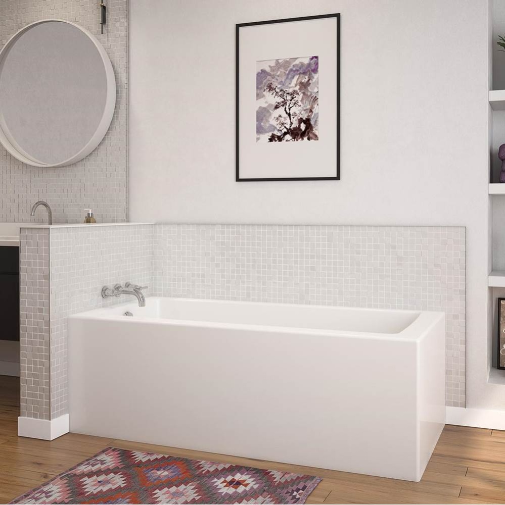 Nomad Corner 6032 AFR AcrylX Corner Right-Hand Drain Bathtub in White