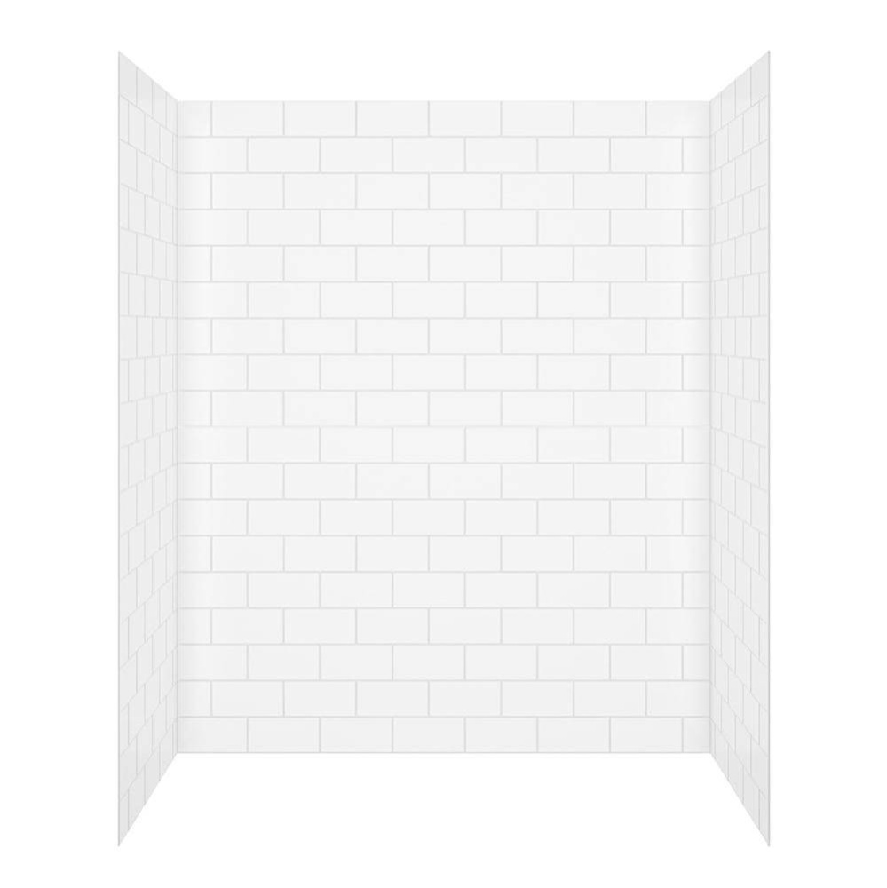 Versaline 60 in. Alcove Wall Kit - Subway in White