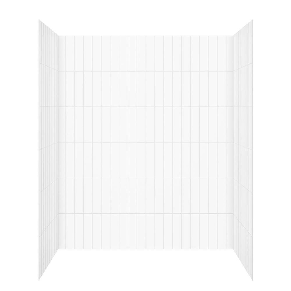 Versaline 60 in. Alcove Wall Kit - Vertical in White
