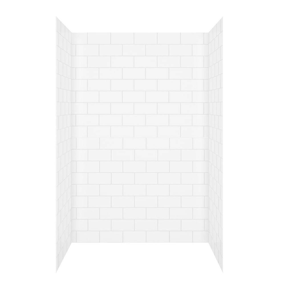 Versaline 48 in. Alcove Wall Kit - Subway in White