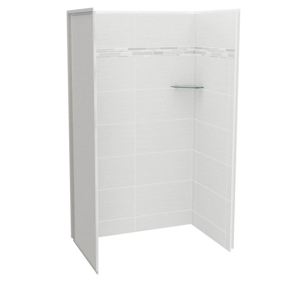 Utile 4832 Composite Direct-to-Stud Three-Piece Alcove Shower Wall Kit in Origin Arctik
