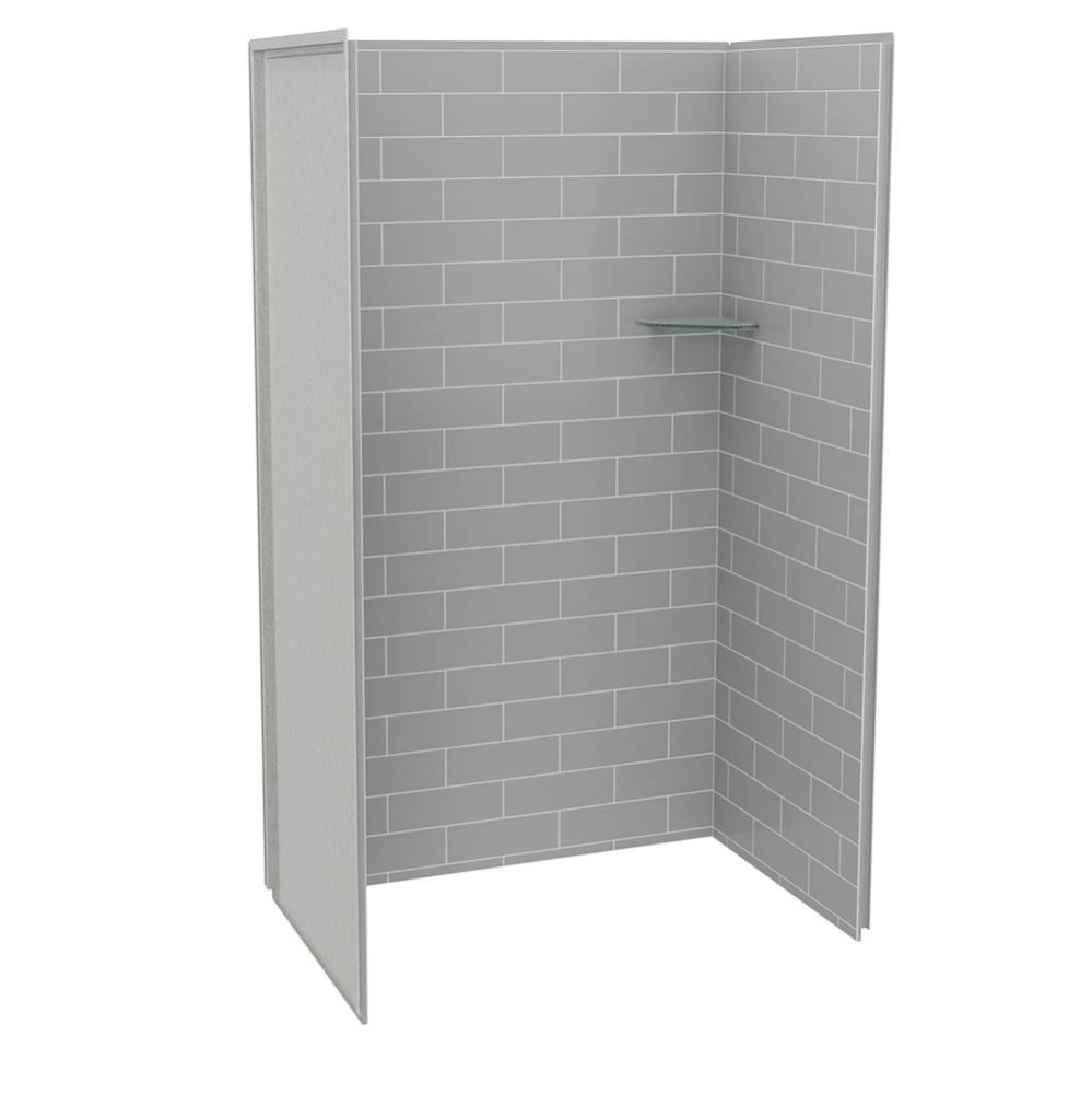 Utile 4832 Composite Direct-to-Stud Three-Piece Alcove Shower Wall Kit in Metro Ash Grey