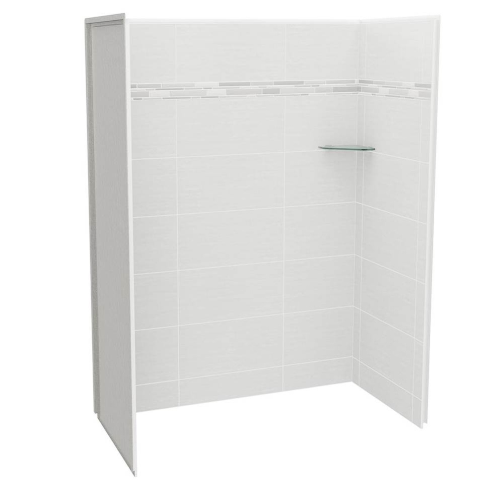 Utile 6032 Composite Direct-to-Stud Three-Piece Alcove Shower Wall Kit in Origin Arctik