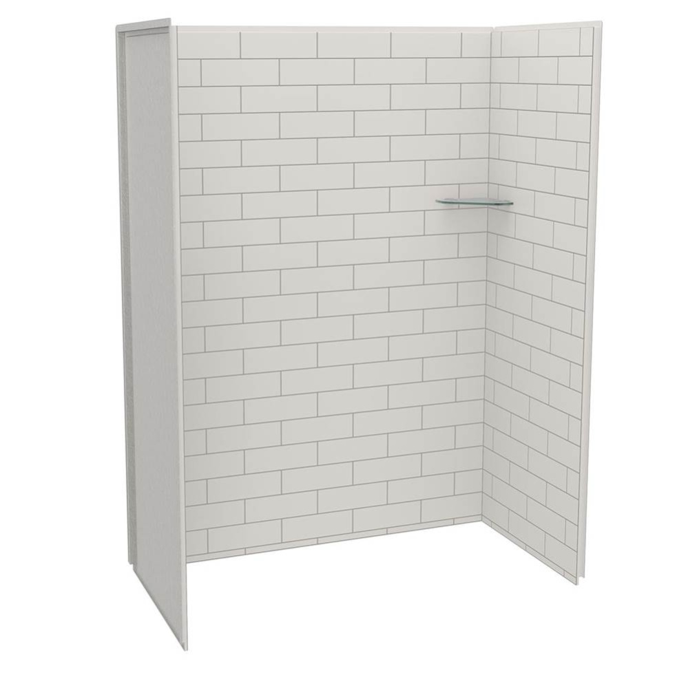 Utile 6032 Composite Direct-to-Stud Three-Piece Alcove Shower Wall Kit in Metro Soft Grey