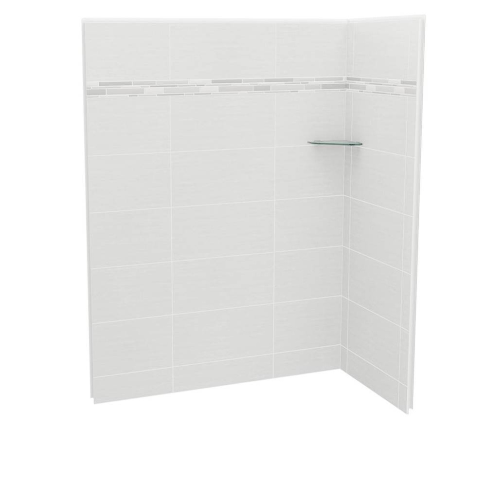 Utile 6032 Composite Direct-to-Stud Two-Piece Corner Shower Wall Kit in Origin Arctik