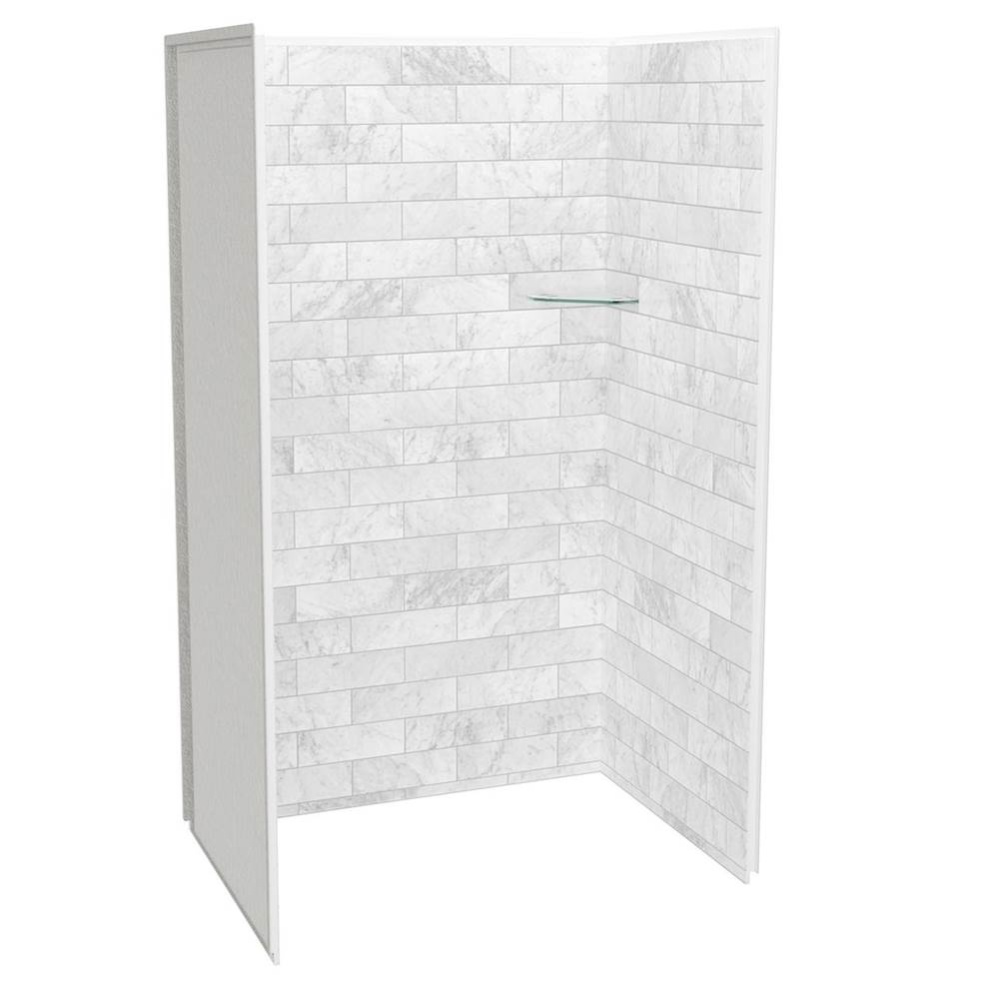 Utile 4832 Composite Direct-to-Stud Three-Piece Alcove Shower Wall Kit in Marble Carrara