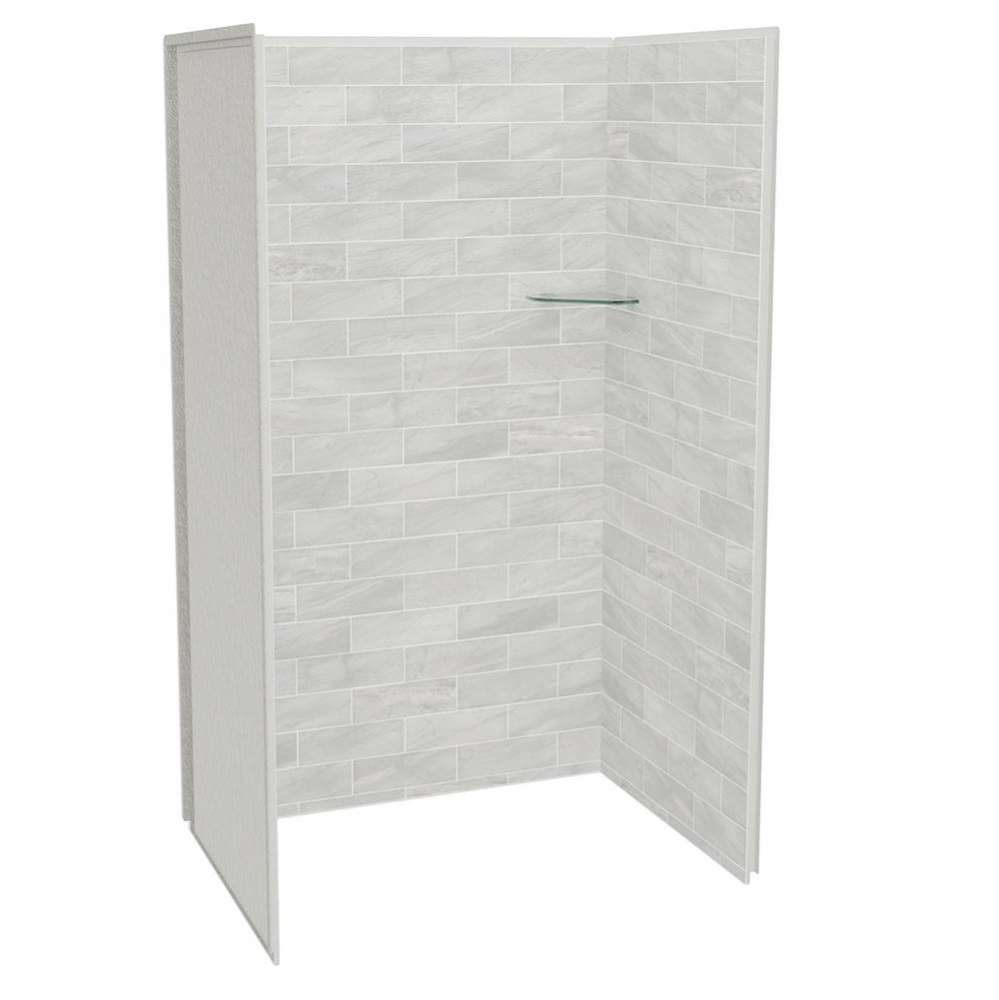 Utile 4832 Composite Direct-to-Stud Three-Piece Alcove Shower Wall Kit in Organik Permafrost