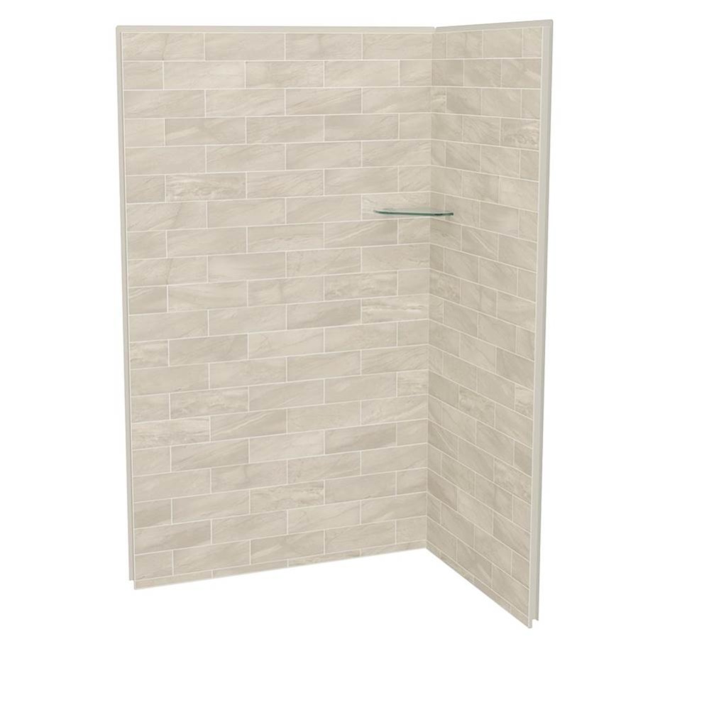 Utile 4832 Composite Direct-to-Stud Two-Piece Corner Shower Wall Kit in Organik Loam
