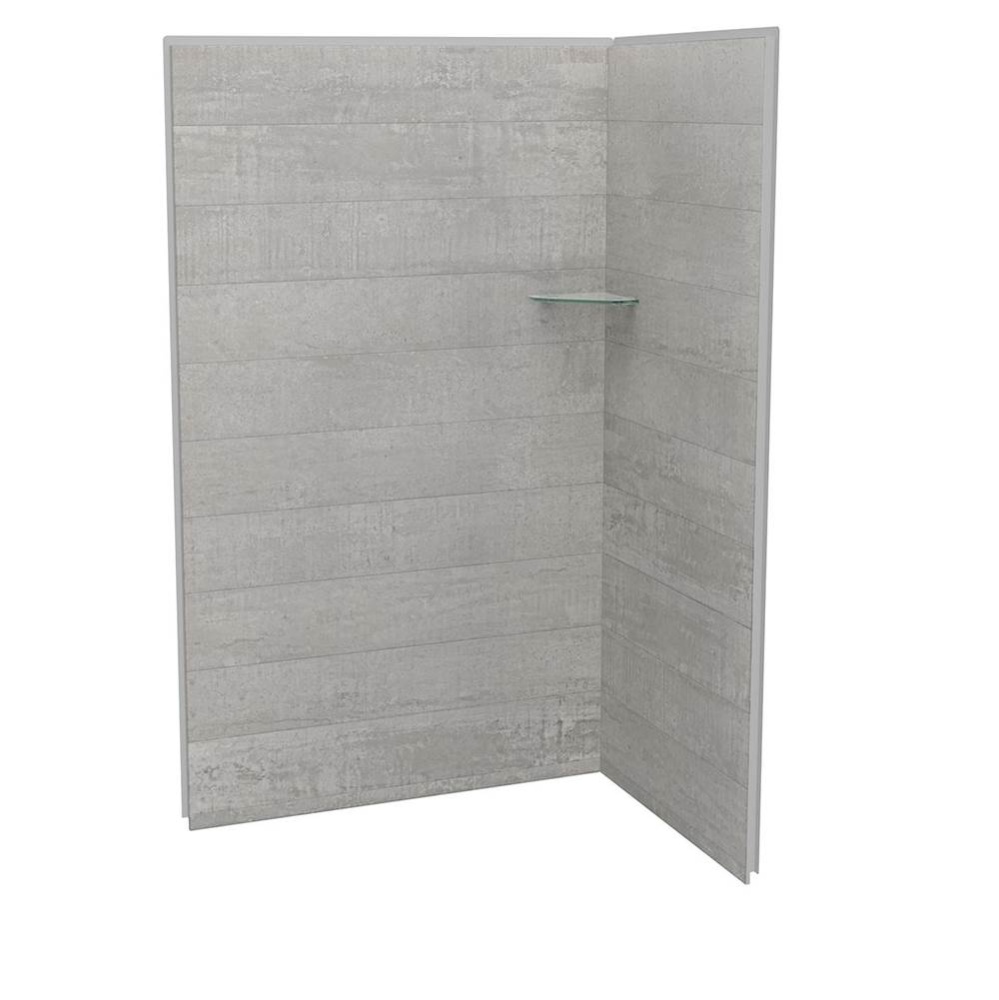 Utile 4836 Composite Direct-to-Stud Two-Piece Corner Shower Wall Kit in Factory Rough Vapor
