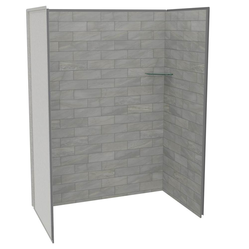 Utile 6036 Composite Direct-to-Stud Three-Piece Alcove Shower Wall Kit in Organik Clay