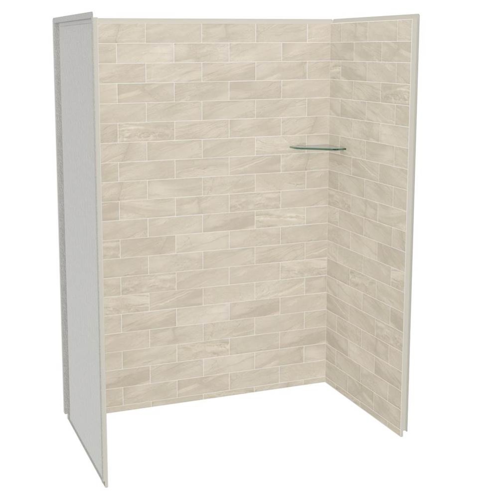 Utile 6036 Composite Direct-to-Stud Three-Piece Alcove Shower Wall Kit in Organik Loam