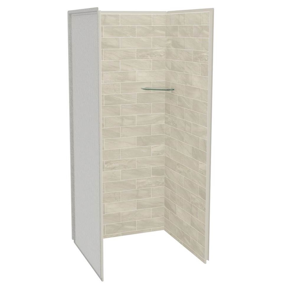 Utile 3636 Composite Direct-to-Stud Three-Piece Alcove Shower Wall Kit in Organik Loam