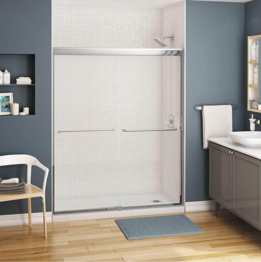 Kameleon SC 55-59 x 71 in. 8 mm Bypass Shower Door for Alcove Installation with Clear glass in Chr