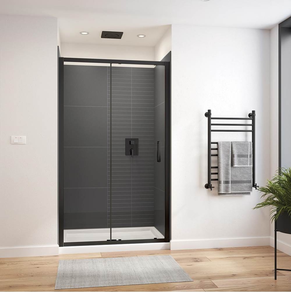 Connect Pro 45-46.5 x 76 in. 6mm Sliding Shower Door for Alcove Installation with Clear glass in M