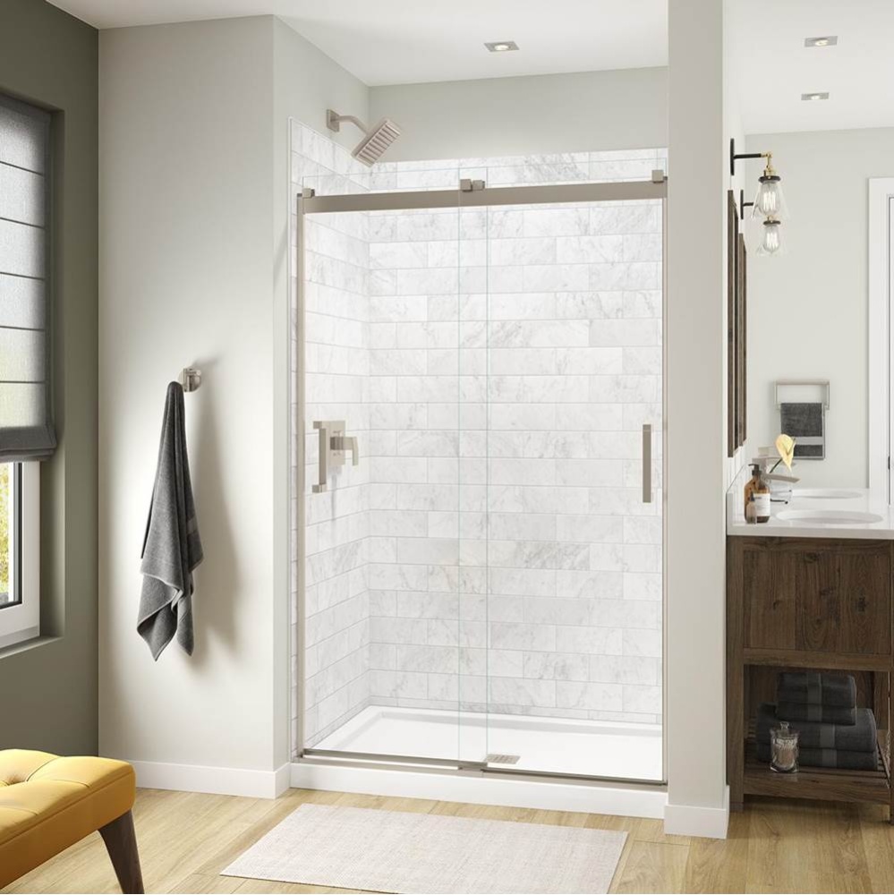 Revelation Square 44-47 x 70.5-73 in. 6 mm Bypass Shower Door for Alcove Installation with Clear g