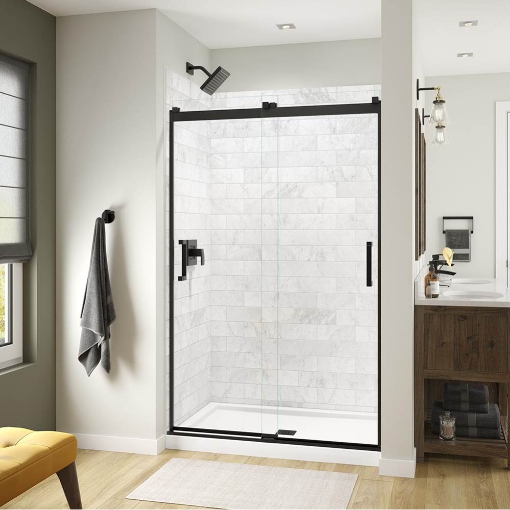 Revelation Square 44-47 x 70.5-73 in. 8mm Bypass Shower Door for Alcove Installation with Clear gl