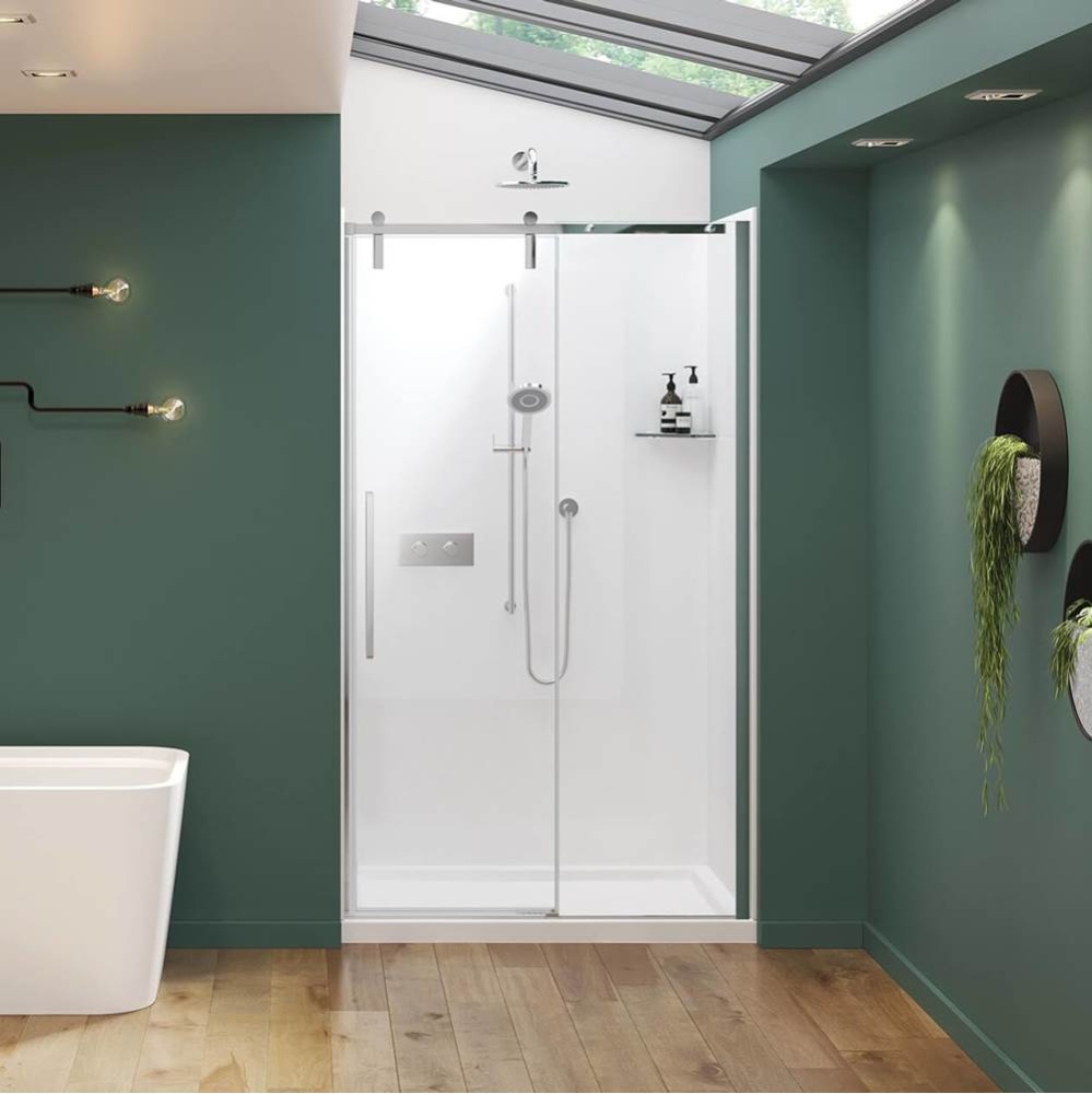 Nebula 44.5-46.5 x 78.75 in. 8mm Sliding Shower Door for Alcove Installation with Clear glass in C