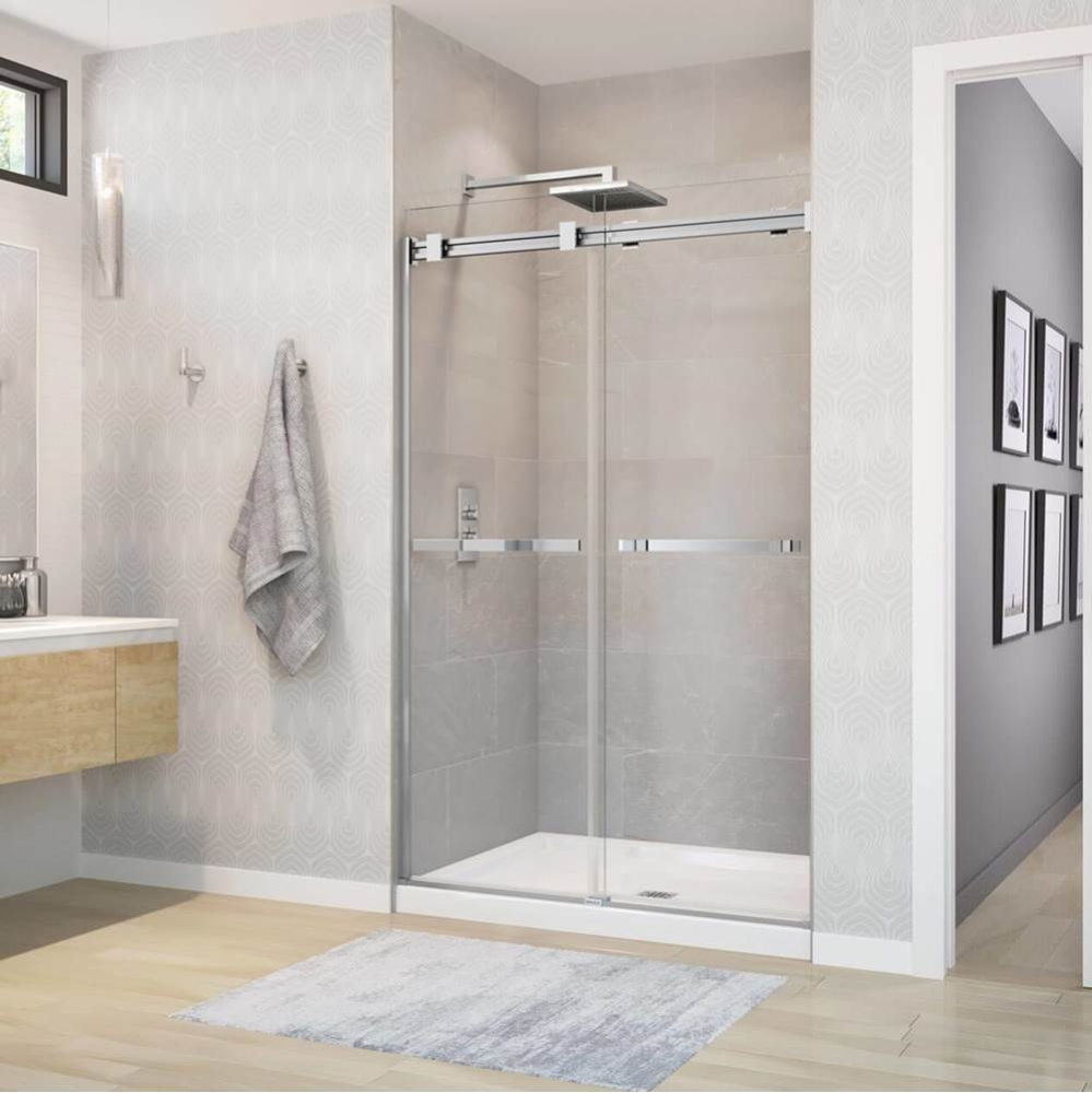 Duel 44-47 x 70.5-74 in. 8 mm Bypass Shower Door for Alcove Installation with Clear glass in Chrom