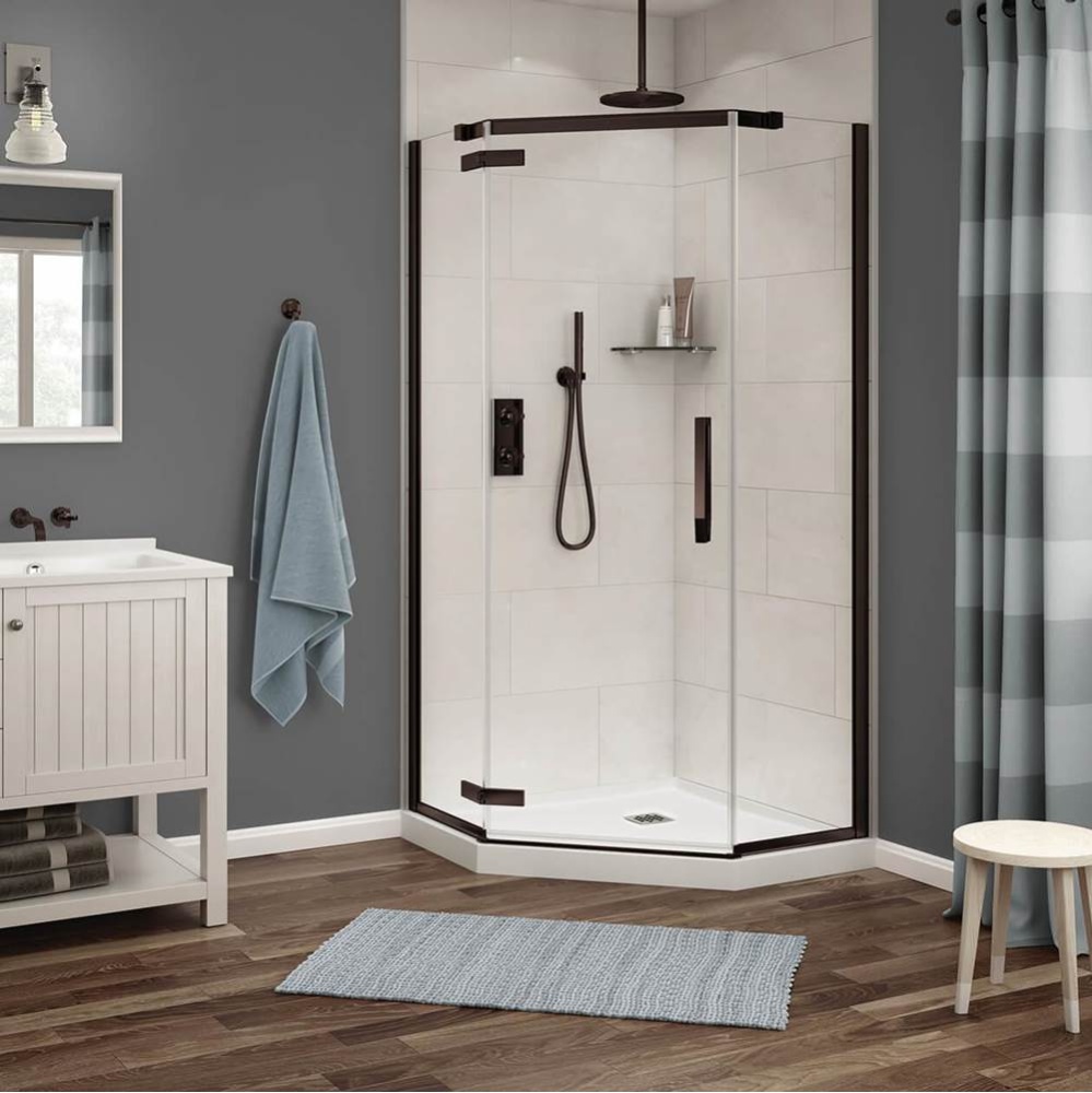 Link Neo-angle 38 x 38 x 75 in. 8mm Pivot Shower Door for Corner Installation with Clear glass in