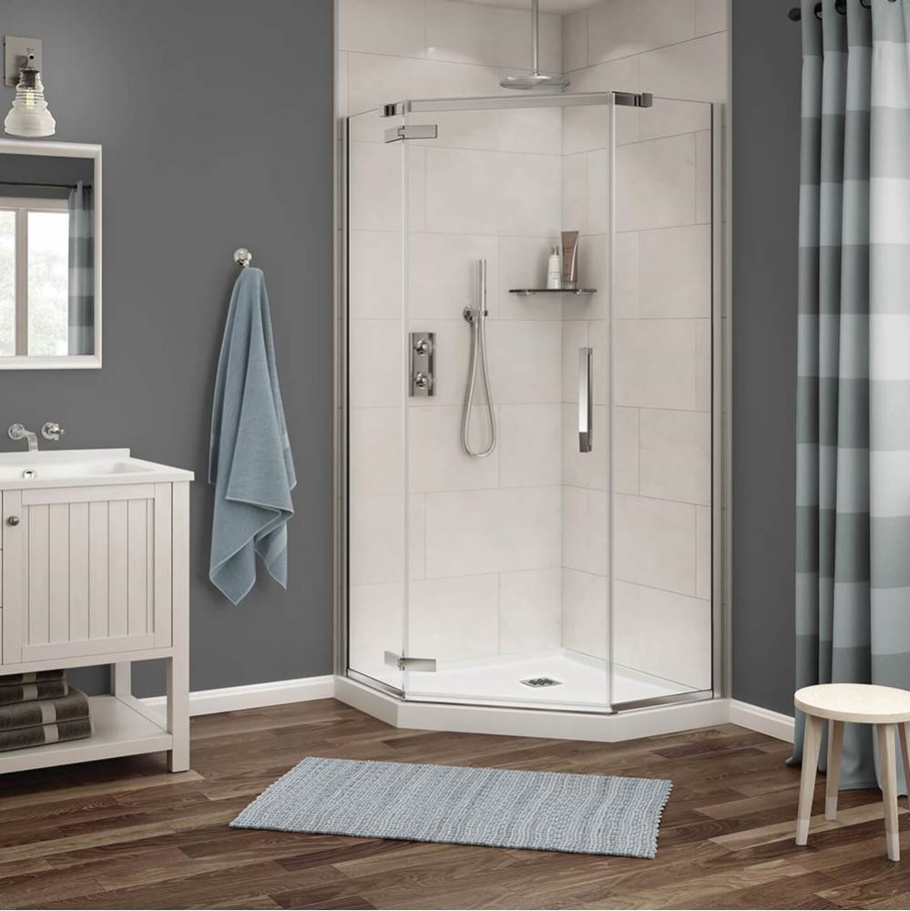 Link Neo-angle 40 x 40 x 75 in. 8mm Pivot Shower Door for Corner Installation with Clear glass in