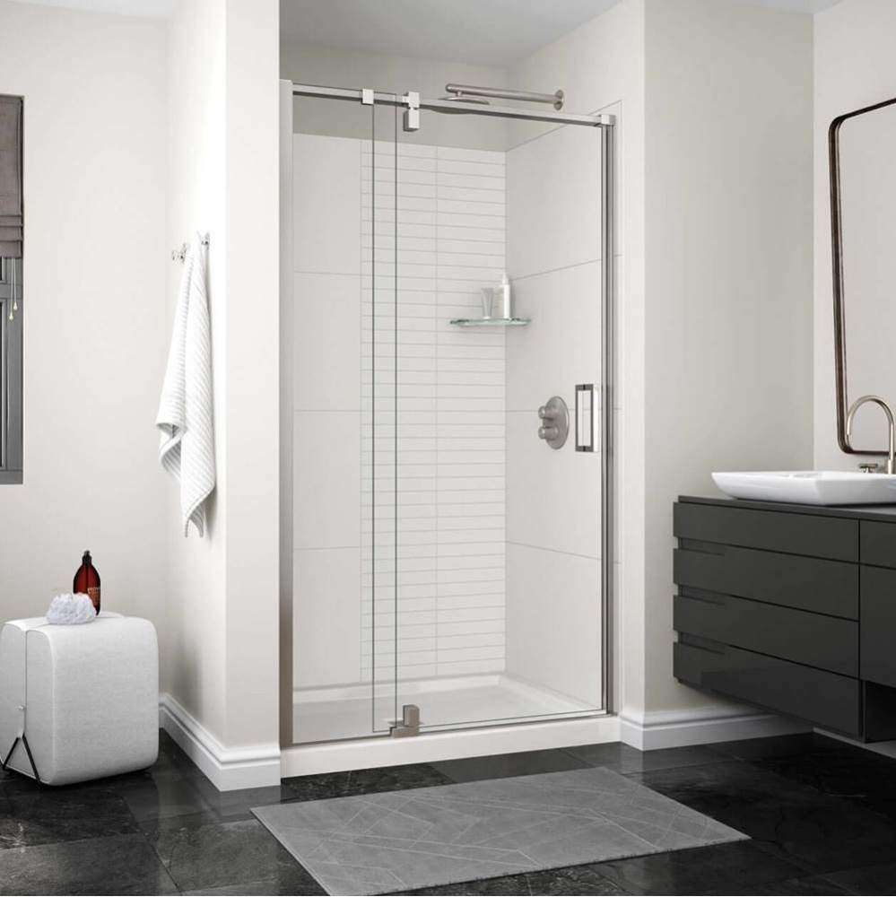 ModulR 48 x 78 in. 8 mm Pivot Shower Door for Alcove Installation with Clear glass in Chrome