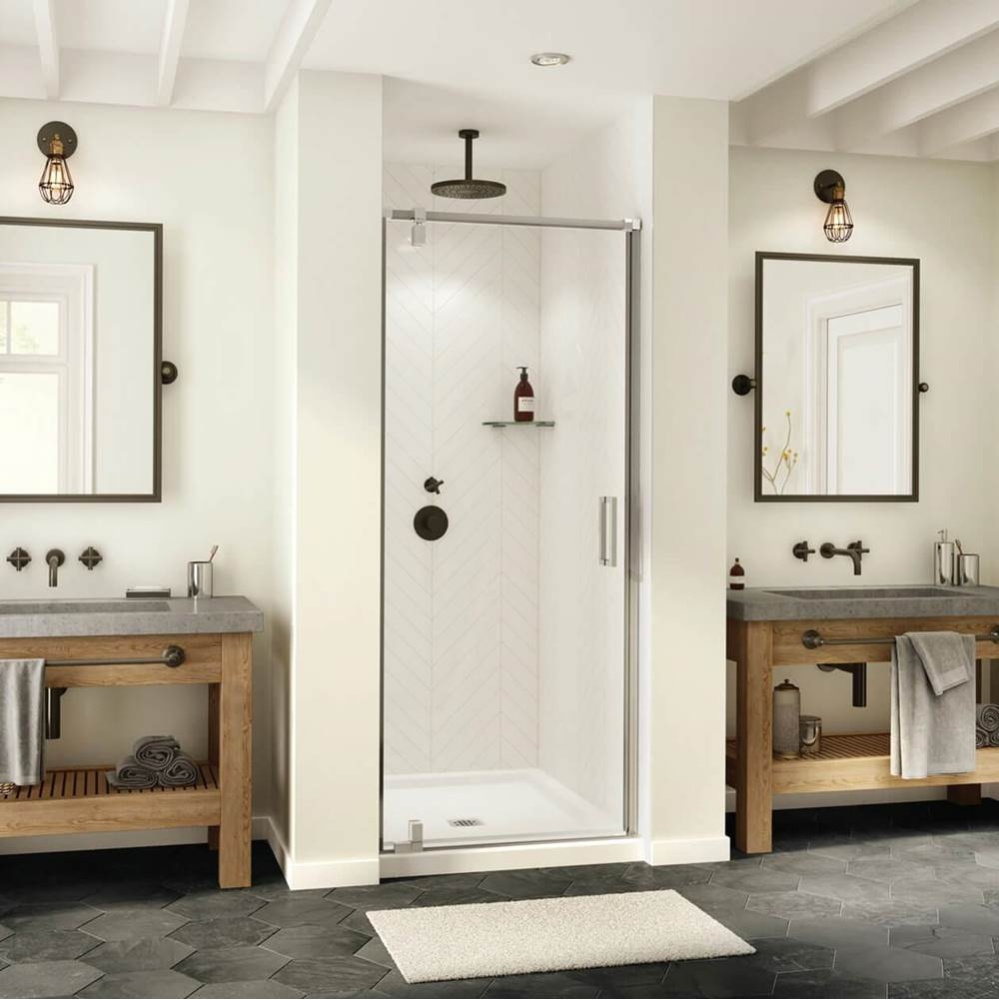 ModulR 34 x 78 in. 8 mm Pivot Shower Door for Alcove Installation with Clear glass in Chrome