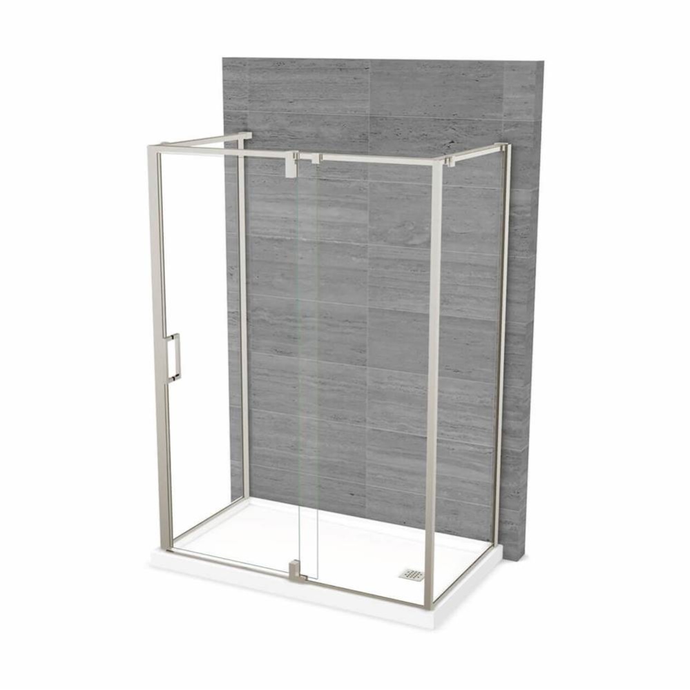 ModulR 60 x 36 x 78 in. 8mm Pivot Shower Door for Wall-mount Installation with Clear glass in Brus