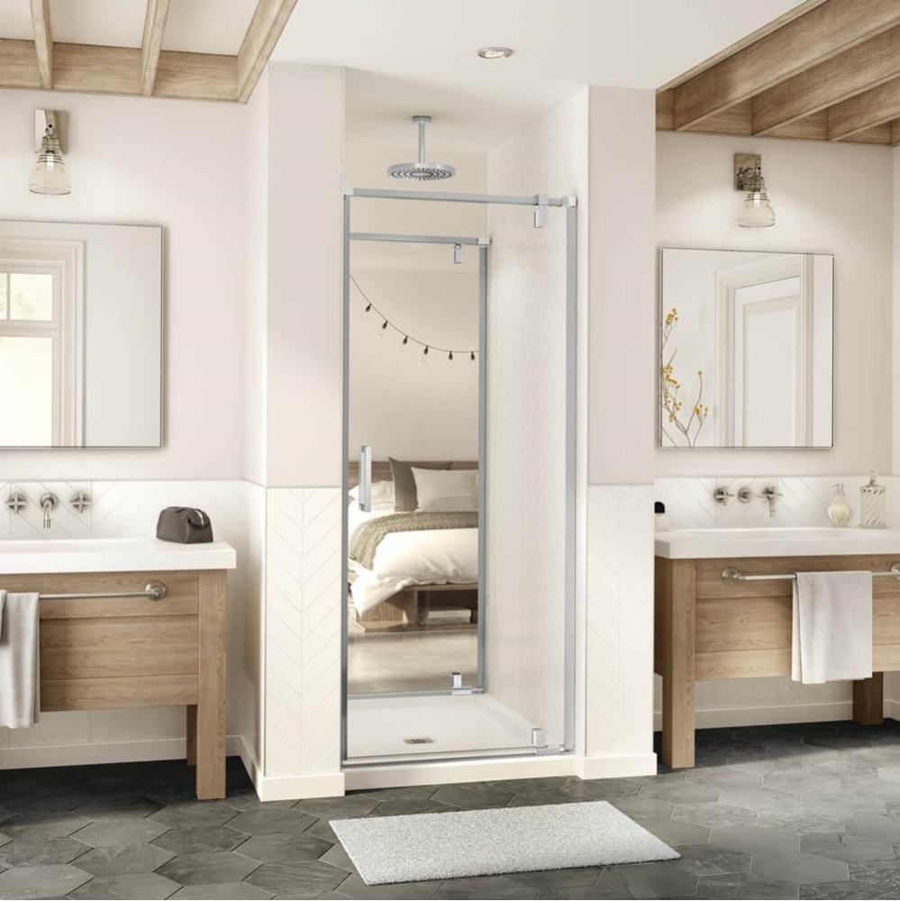 ModulR 2 36 x 78 in. 8mm Pivot Shower Door for Tunnel Installation with Clear glass in Chrome