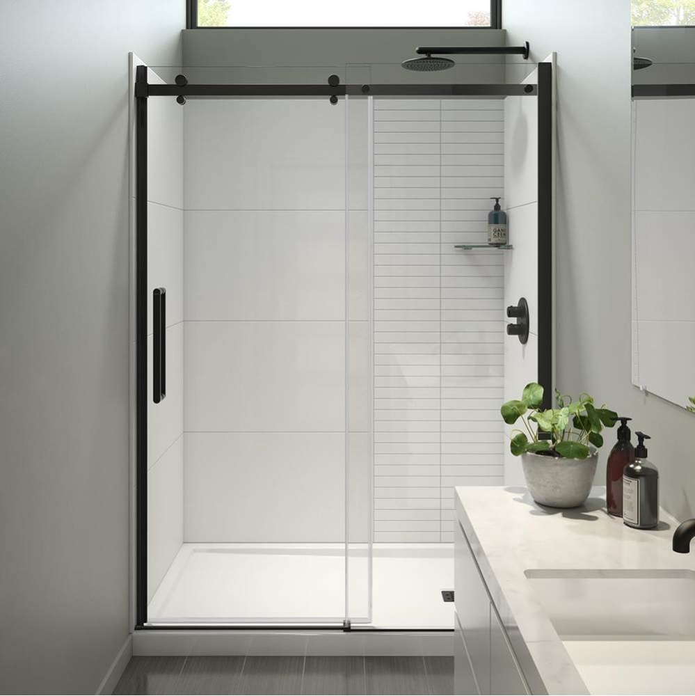 Halo Pro 56.5-59 x 78.75 in. 8mm Sliding Shower Door for Alcove Installation with Clear glass in M