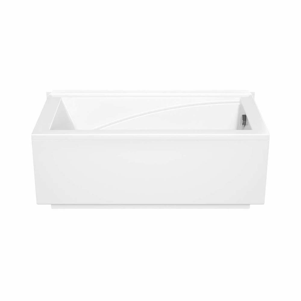 ModulR 6032 (With Armrests) Acrylic Wall Mounted Left-Hand Drain Bathtub in White