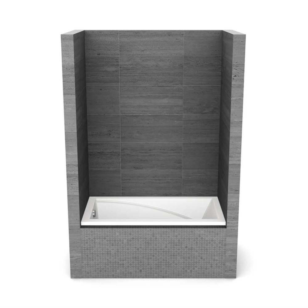 ModulR 6032 IF (With Armrests) Acrylic Alcove Left-Hand Drain Bathtub in White