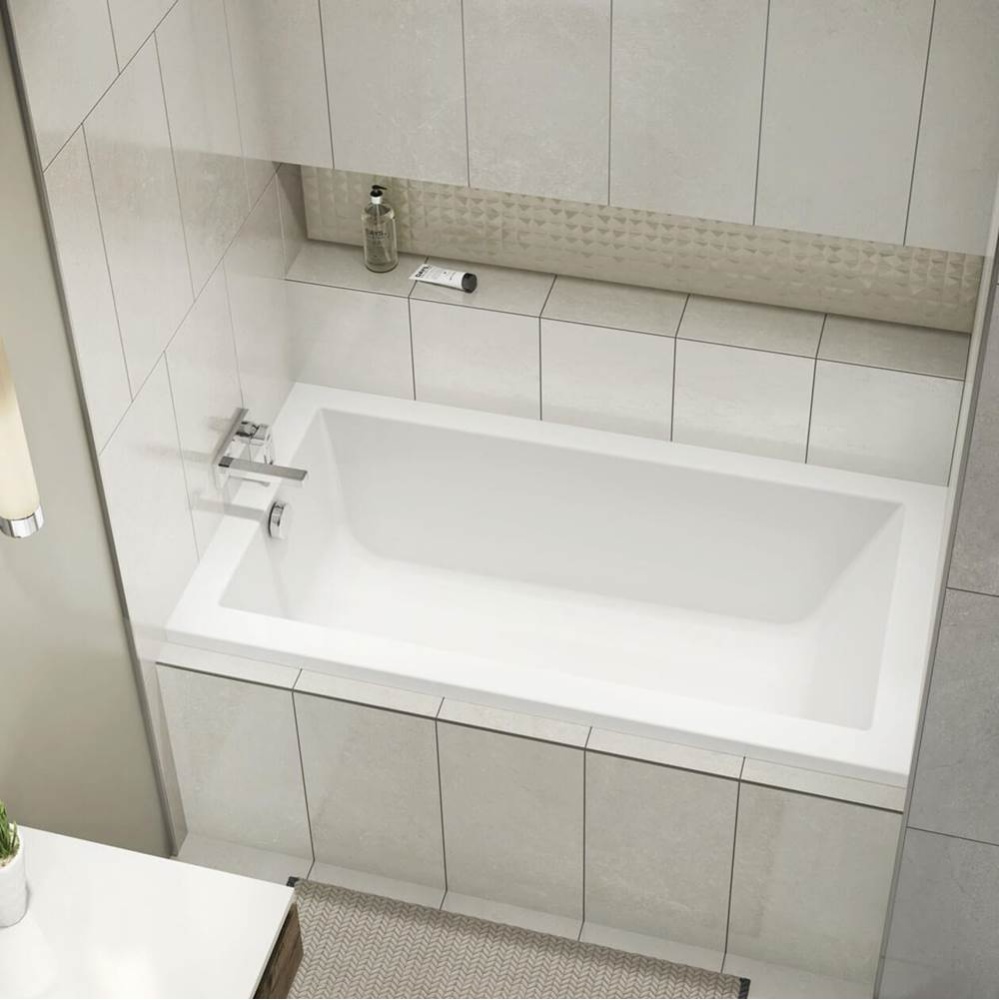 ModulR 6032 IF (Without Armrests) Acrylic Alcove Right-Hand Drain Bathtub in White