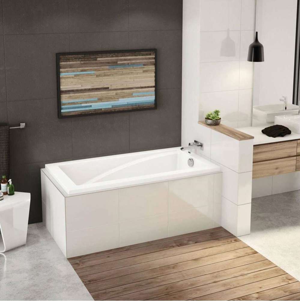 ModulR 6032 IF (With Armrests) Acrylic Corner Right Right-Hand Drain Bathtub in White