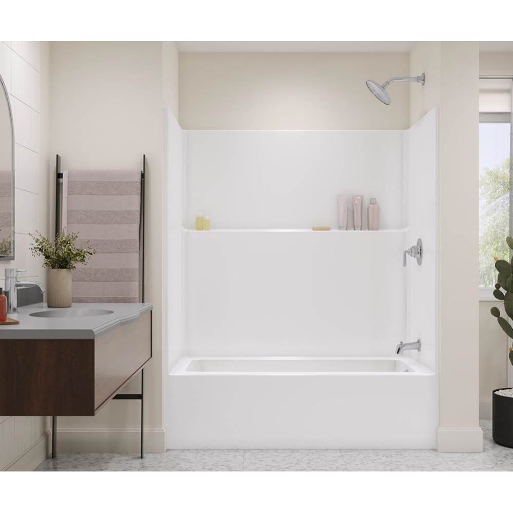 Icon TS6032 AcrylX™ Alcove Right Hand Drain One-Piece Tub Shower in White