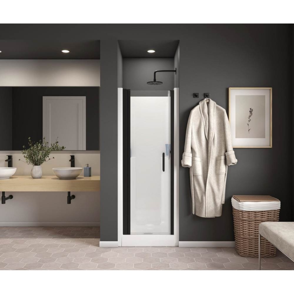 Cappadocia 23-25 x 68 in. 6 mm Pivot Shower Door for Alcove Installation with Clear glass & Ro