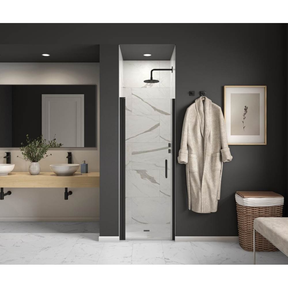 Cappadocia 27-29 x 68 in. 6 mm Pivot Shower Door for Alcove Installation with Clear glass & Ro