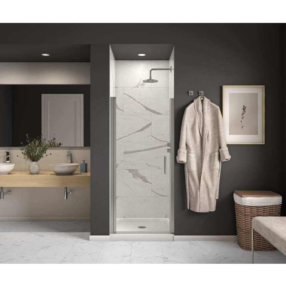 Cappadocia 31-33 x 68 in. 6 mm Pivot Shower Door for Alcove Installation with Clear glass & Ro