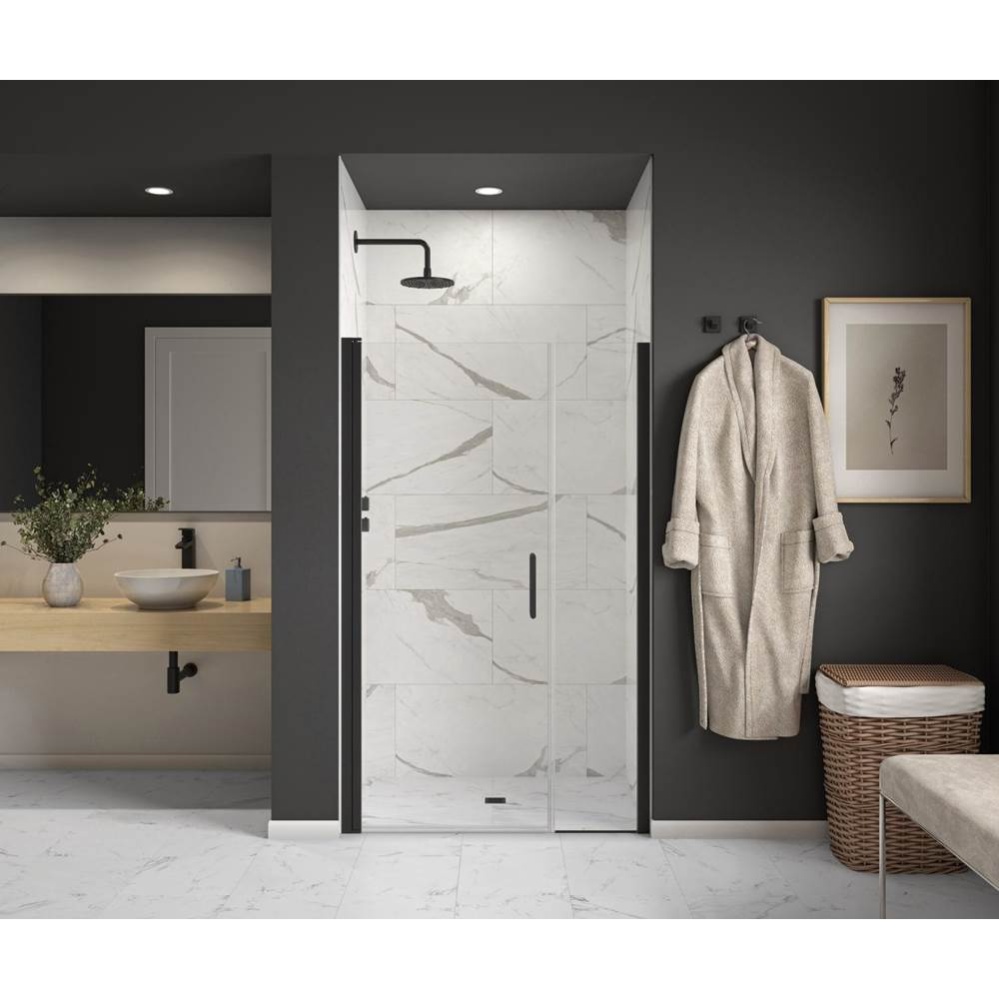 Cappadocia 41-43 x 68 in. 6 mm Pivot Shower Door for Alcove Installation with Clear glass & Ro