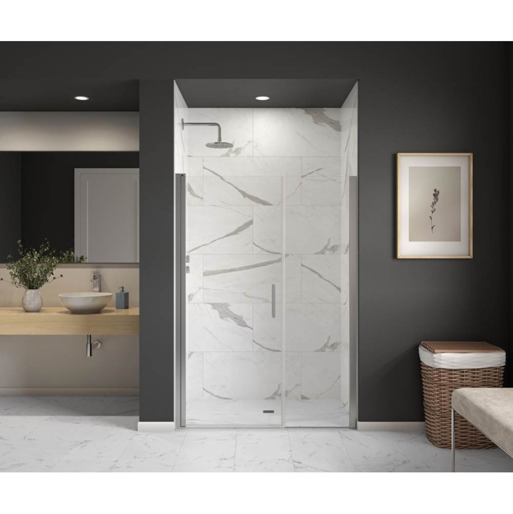 Cappadocia 47-49 x 68 in. 6 mm Pivot Shower Door for Alcove Installation with Clear glass & Ro