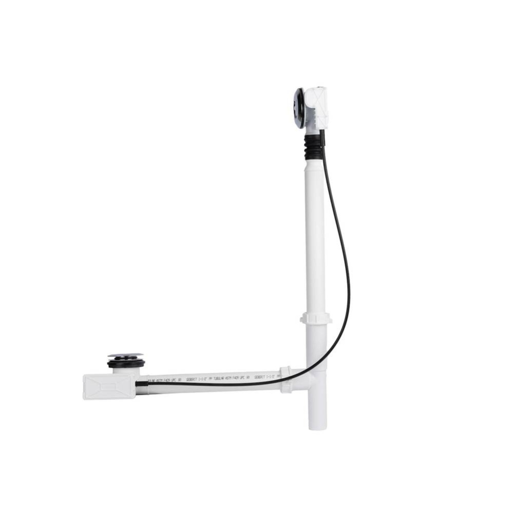 Push Button Cable-Operated Waste and Overflow with Flexible Neck, 33'' Cable, Complete K