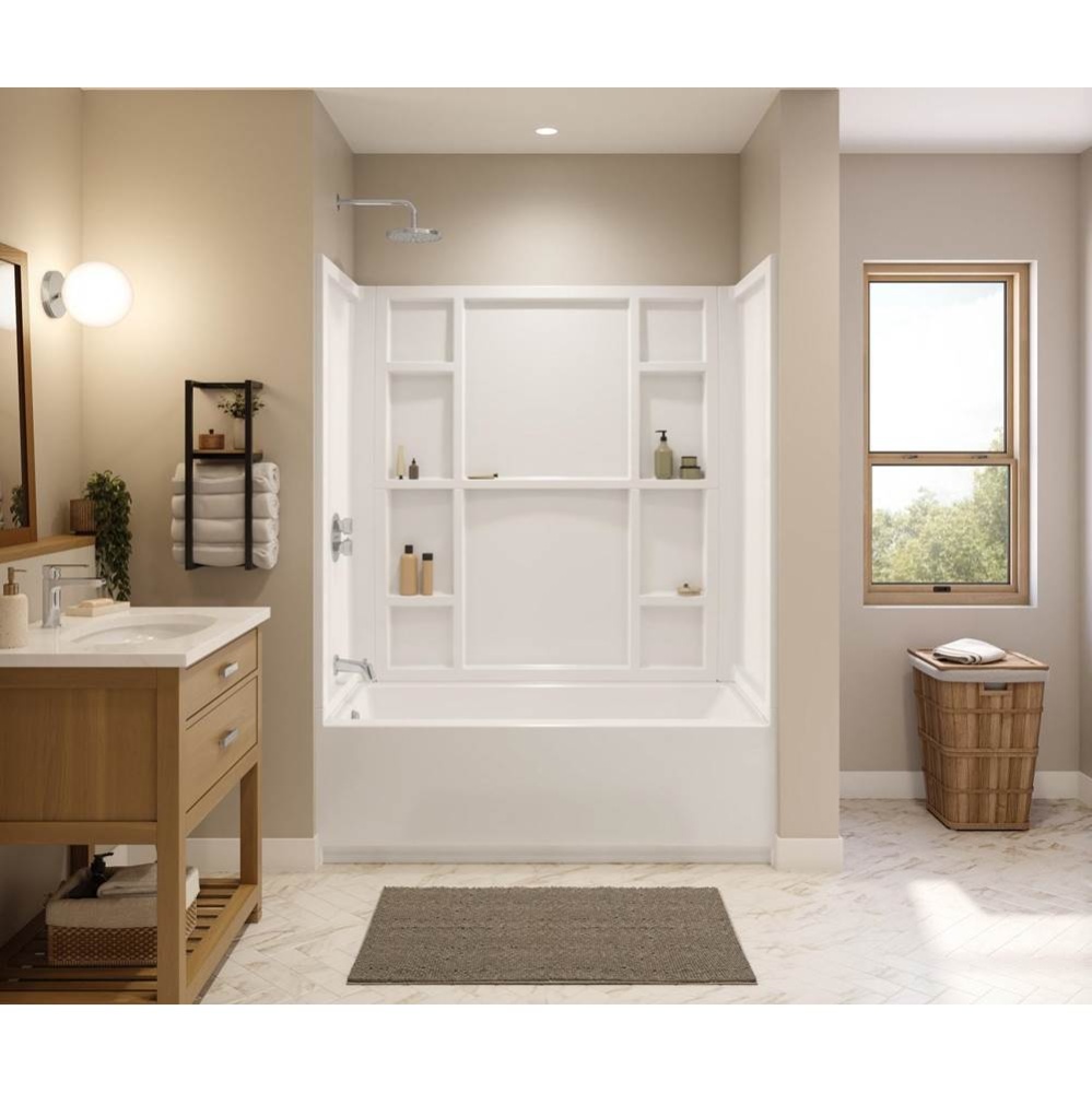 Interflo 6030 Direct-to-stud 4-piece Alcove Tub Wall Kit in White