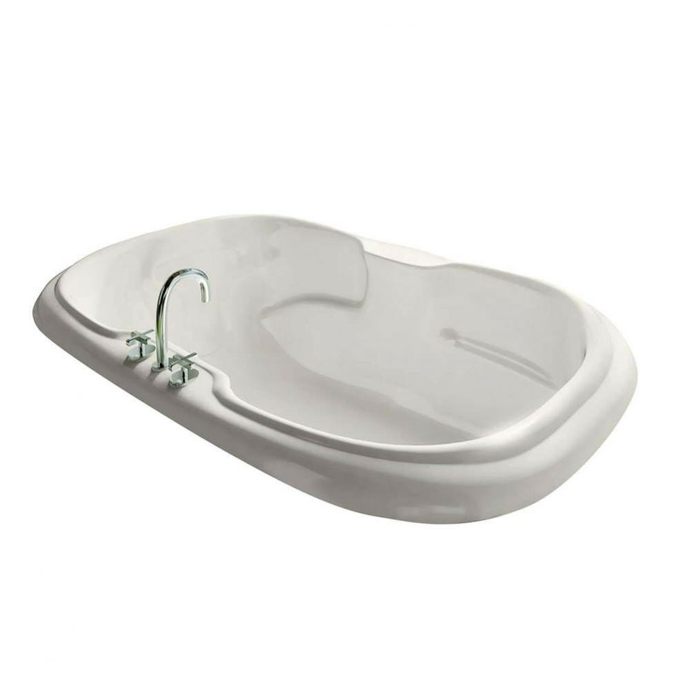 Calla 65.75 in. x 41.5 in. Drop-in Bathtub with Aerofeel System Center Drain in Biscuit